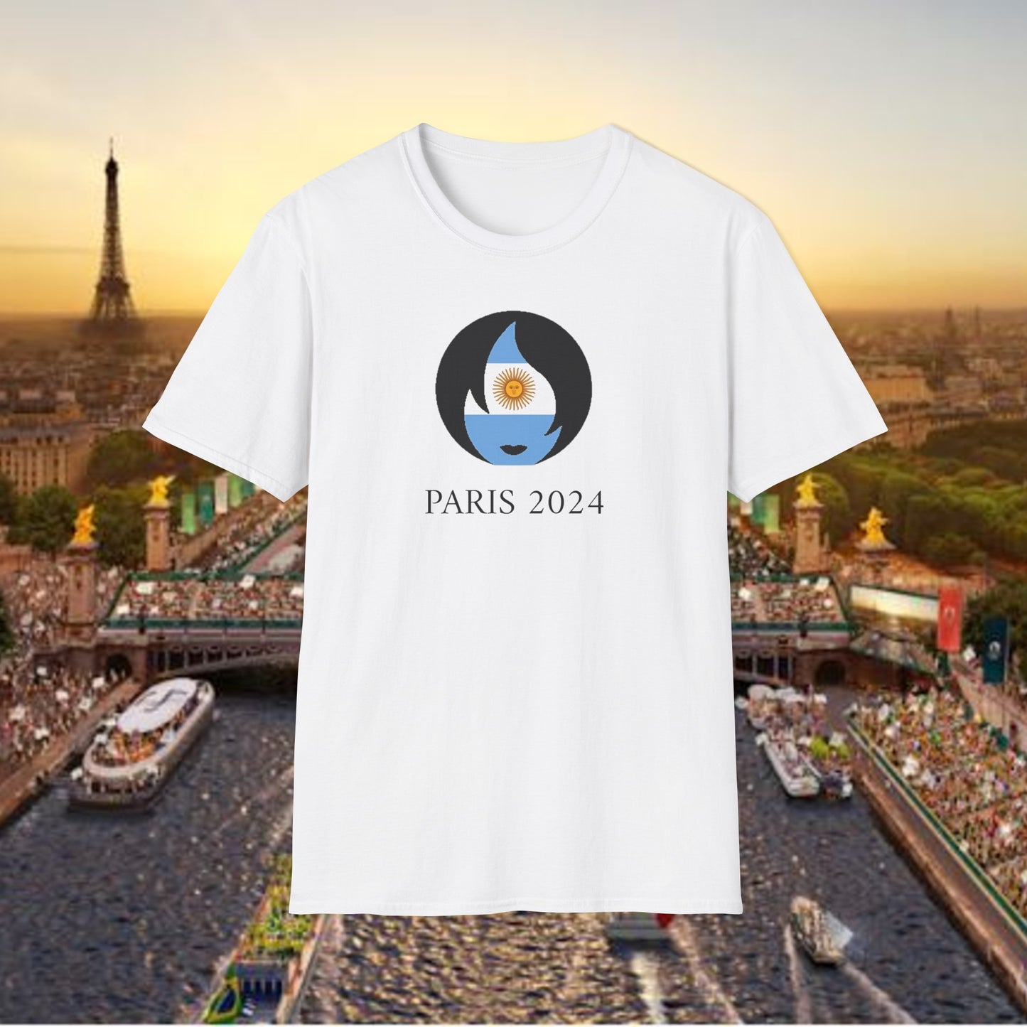 Limited Edition Paris 2024 Argentina Flag T-Shirt - Rudere Brand Official Olympic Apparel