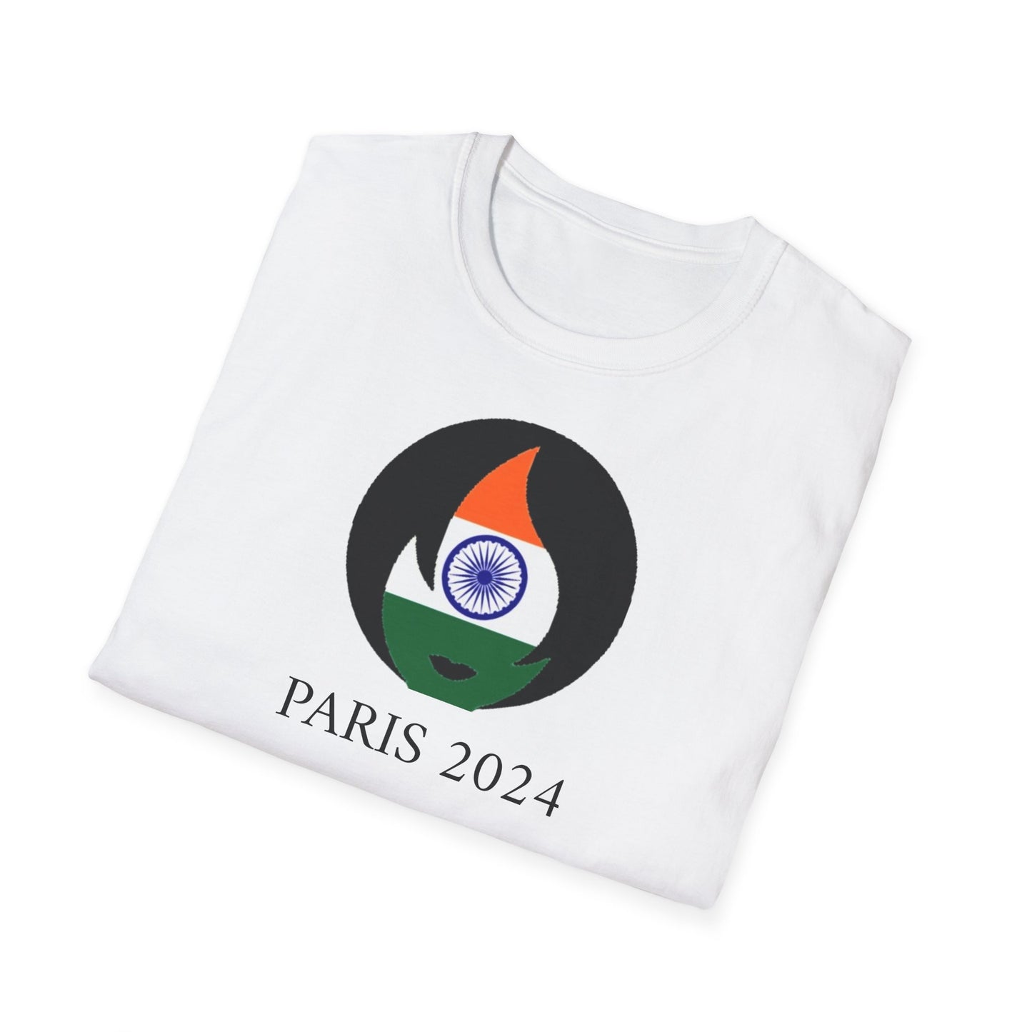 Limited Edition Paris 2024 India Flag T-Shirt - Rudere Brand Official Olympic Apparel