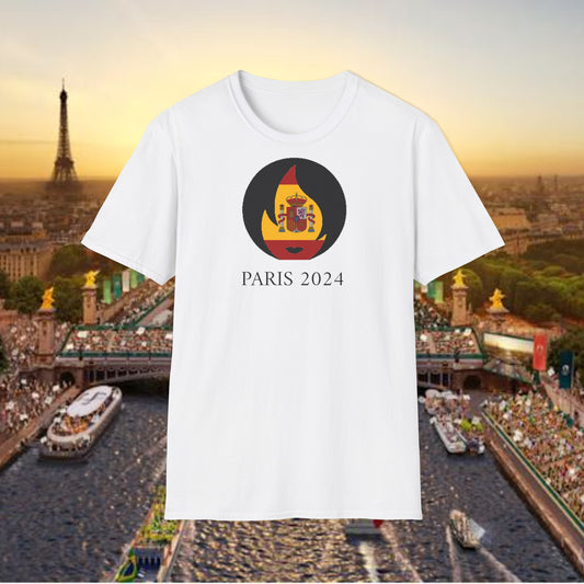 Limited Edition Paris 2024 Spain Flag T-Shirt - Rudere Brand Official Olympic Apparel