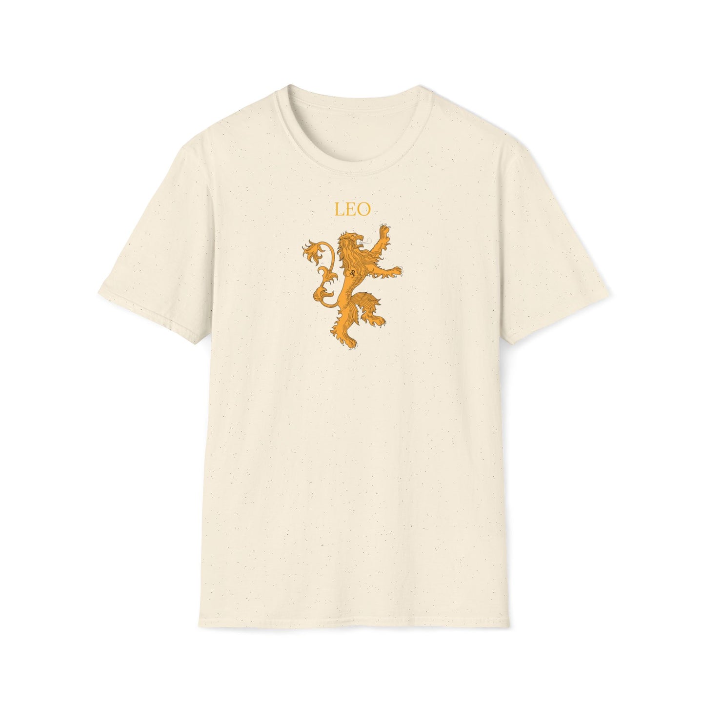 Medieval Leo Zodiac T-Shirt - Regal Gold Lion Design by rudere