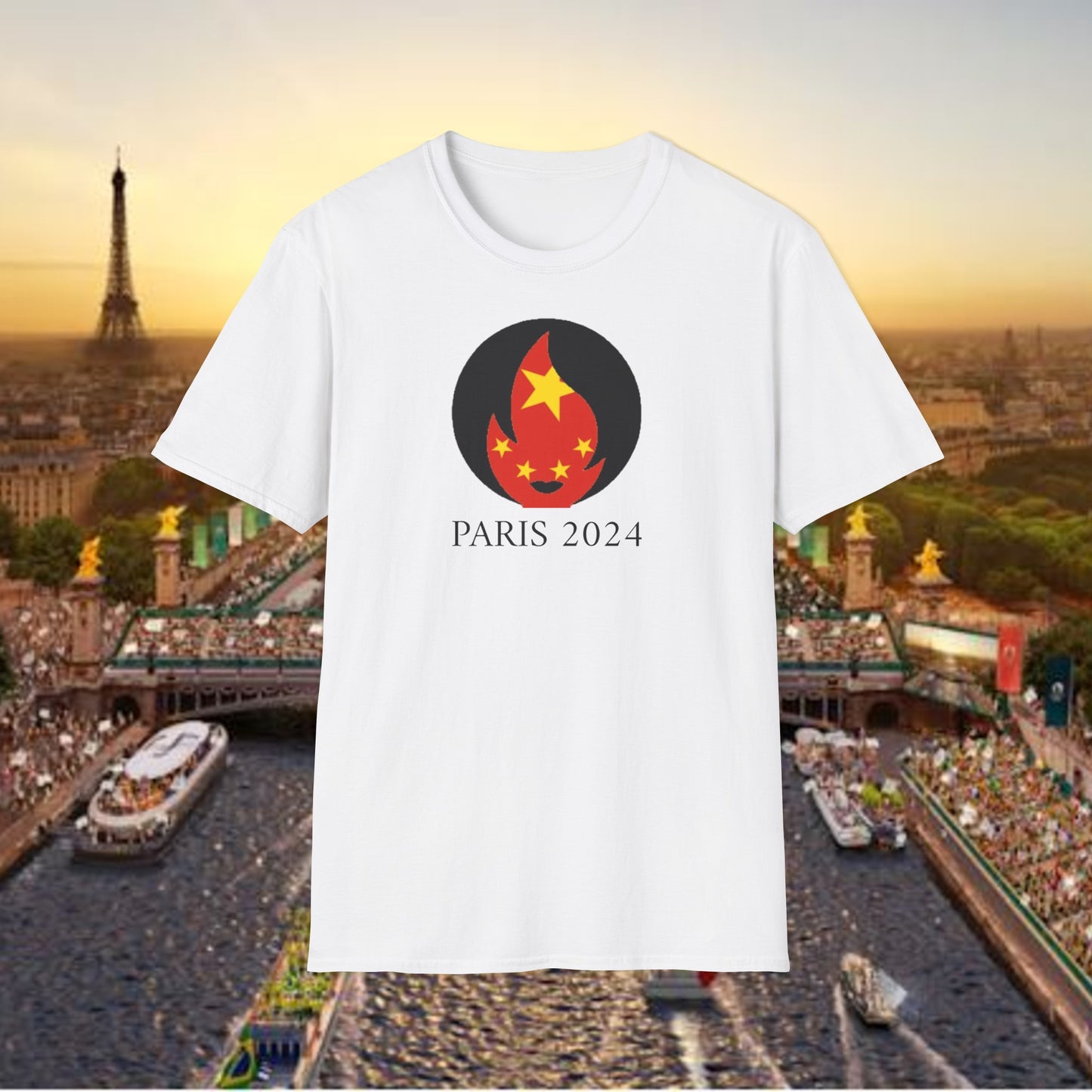 Limited Edition Paris 2024 China Flag T-Shirt - Rudere Brand Official Olympic Apparel