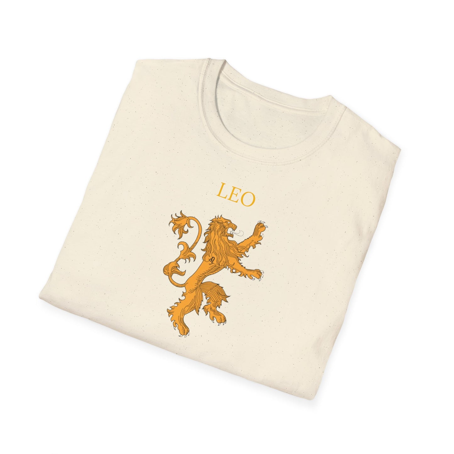 Medieval Leo Zodiac T-Shirt - Regal Gold Lion Design by rudere